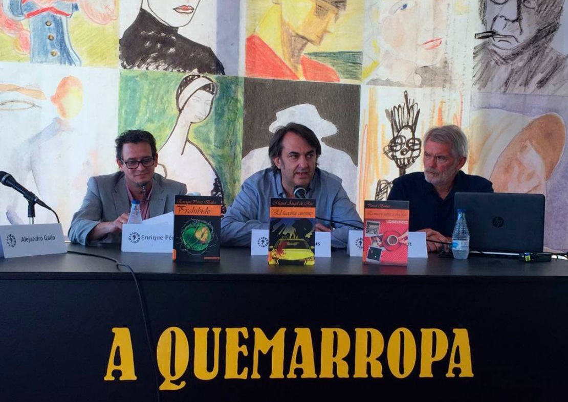 PresentaciÃ³n de Prohibido en Tenerife Noir junto a Miguel Ã�ngel de Rus y Pascal Buniet